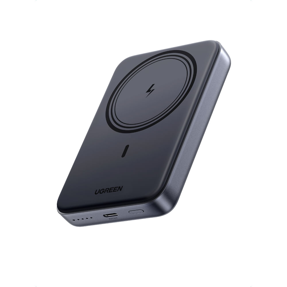 UGREEN  BATERÍA PORTÁTIL MAGNÉTICA 10.000MAH PD20W CON CARGA INALÁMBRICA QI 15W MAGSAFE GRIS PB561