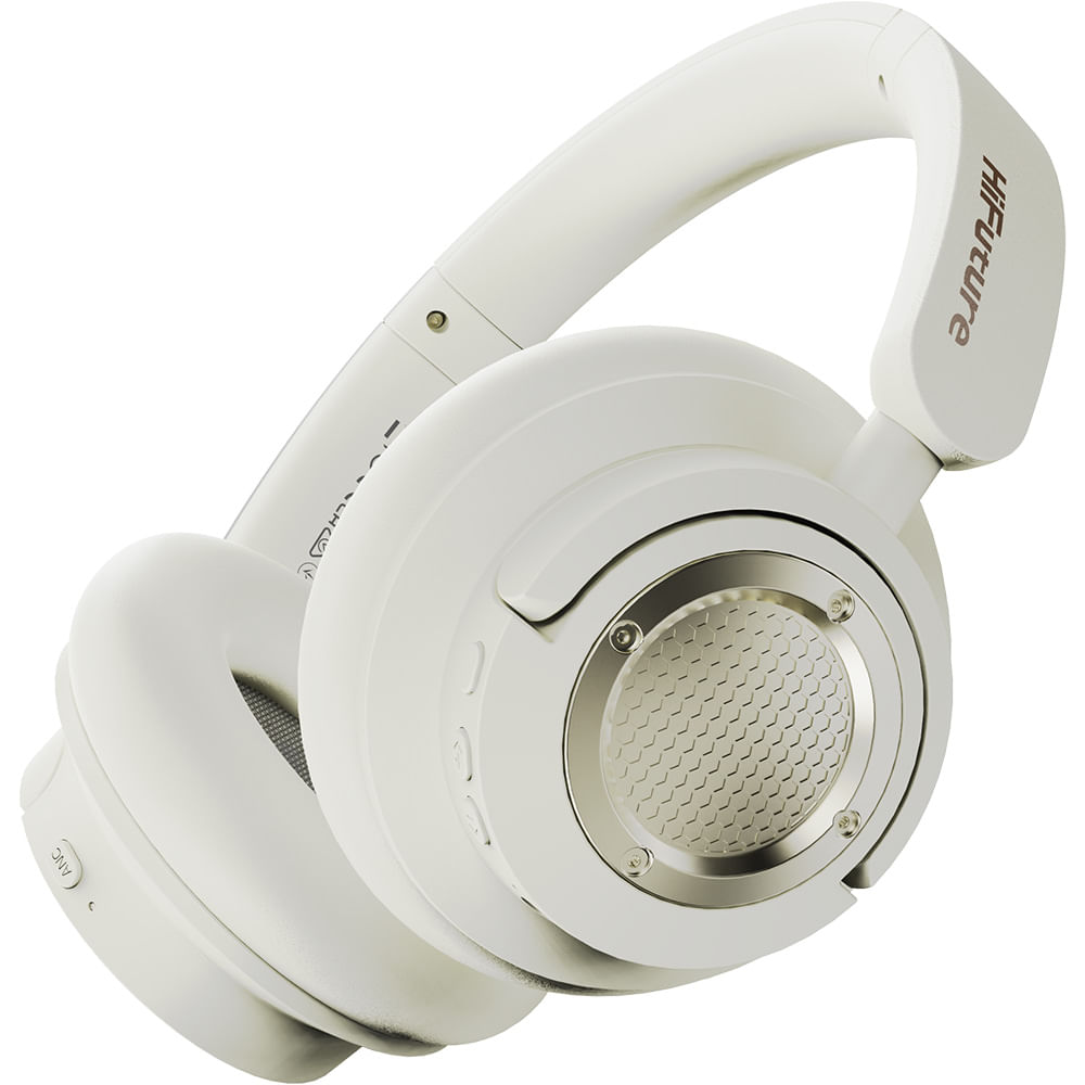 HIFUTURE AUDÍFONOS OVER‑EAR FUTURETOUR X CON ANC Y AUDIO LDAC COLOR CHAMPAGNE