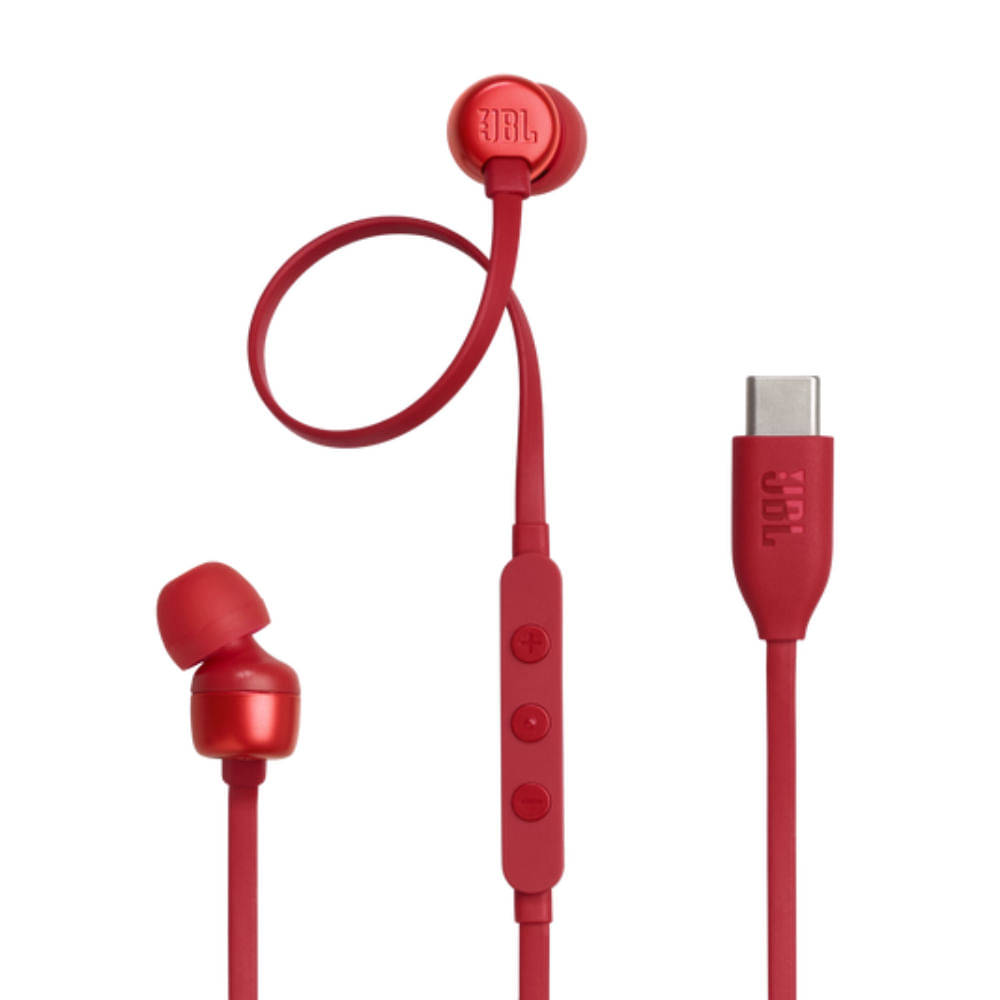 JBL AUDIFONOS TUNE 310C USB-C CON MICROFONO ROJO