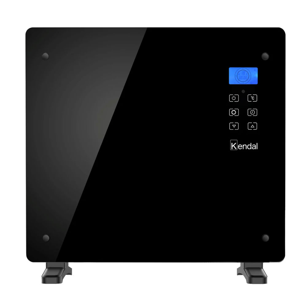 KENDAL ESTUFA ELÉCTRICA PANEL CONVECTOR VIDRIO GH10RM BLACK